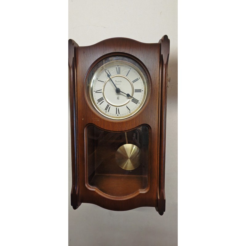 pendule murale musicale quartz en bois