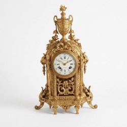 pendule mecanique bronze doré