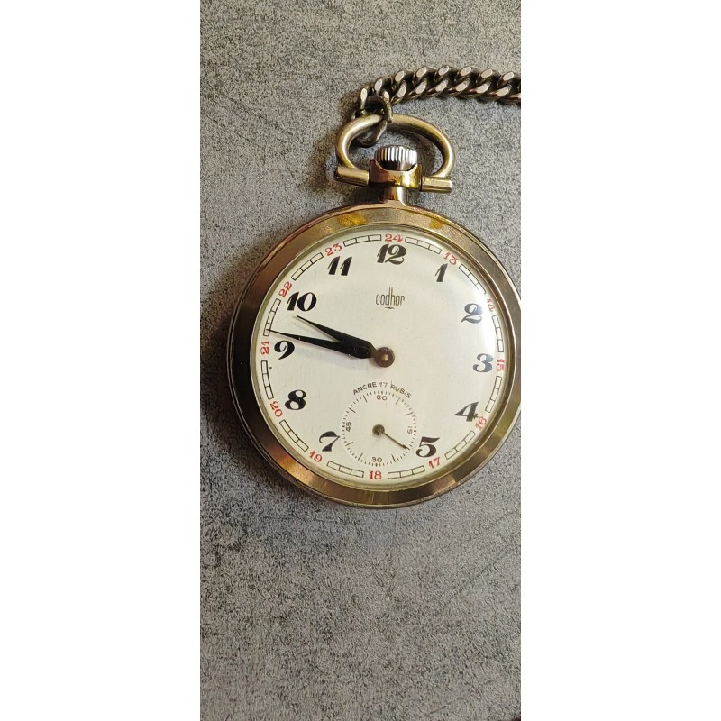 montre gousset vintage mécanique avec chaine